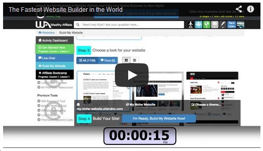 Video of the fastest website builder ever...