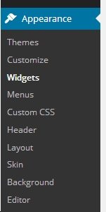 Wordpress Widget Menu