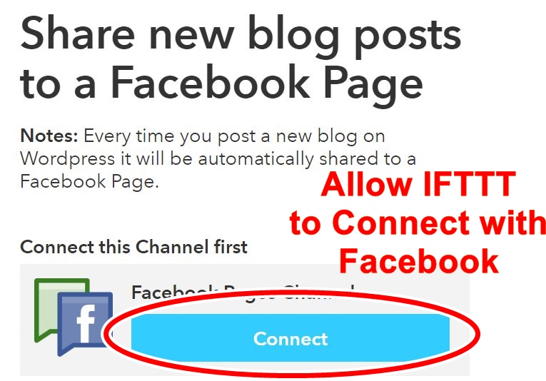 IFTTT Allow Facebook Access