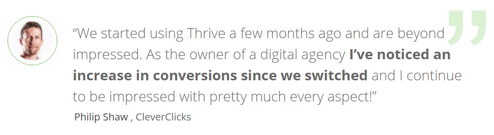 Thrive customer testimonial