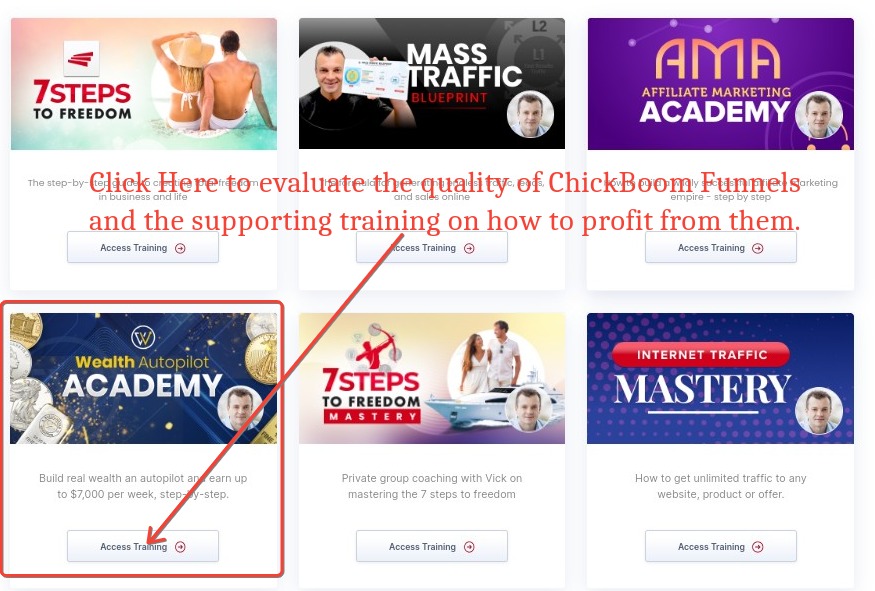 Wealth Autopilot Academy is a free training program associatesd with a Chicky Boom Funnel promoting 7K Metals